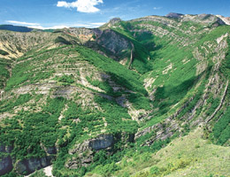 Paysage de la réserve géologique de Haute Provence